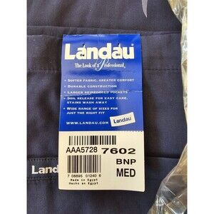 Landau Scrub Pants Blue Unisex Size Medium Womens Mens Pockets Style 7602